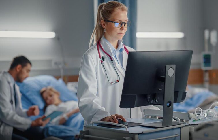 Health professional at work