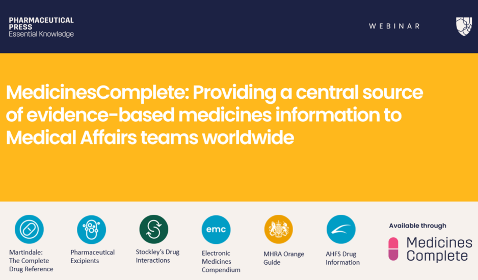 MedicinesComplete for medical affairs teams webinar