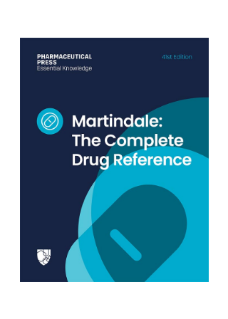 Martindale: The Complete Drug Reference front cover of book