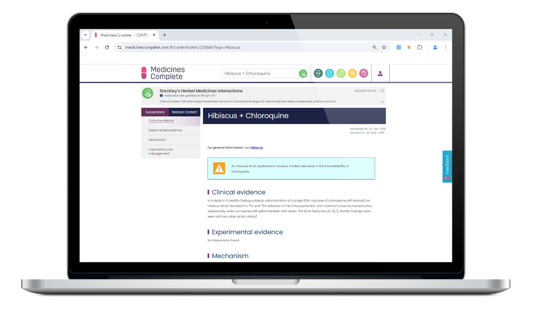 Stockleys Herbal Medicines Interactions laptop