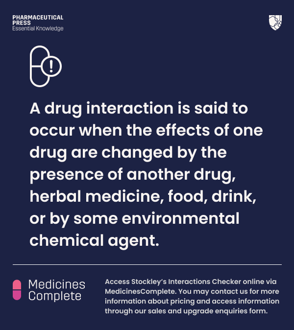 What is a drug interaction definition