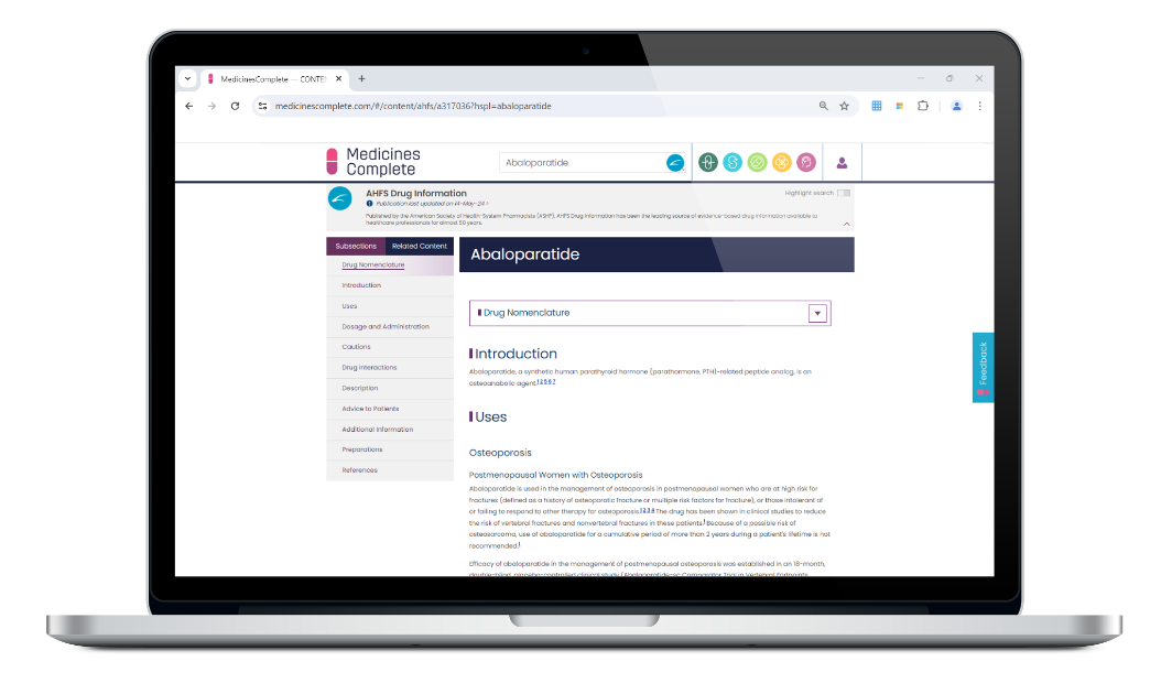 AHFS Drug Information laptop