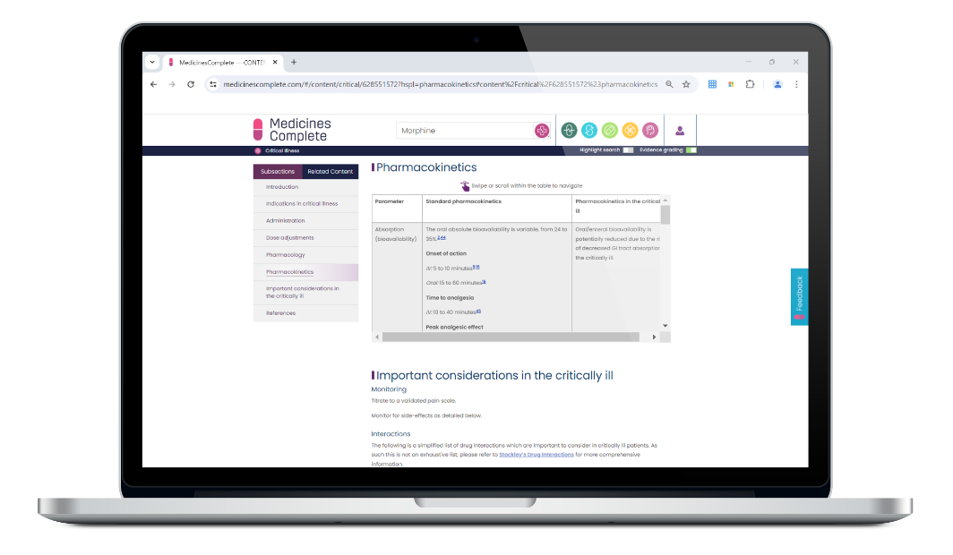 Critical Illness laptop