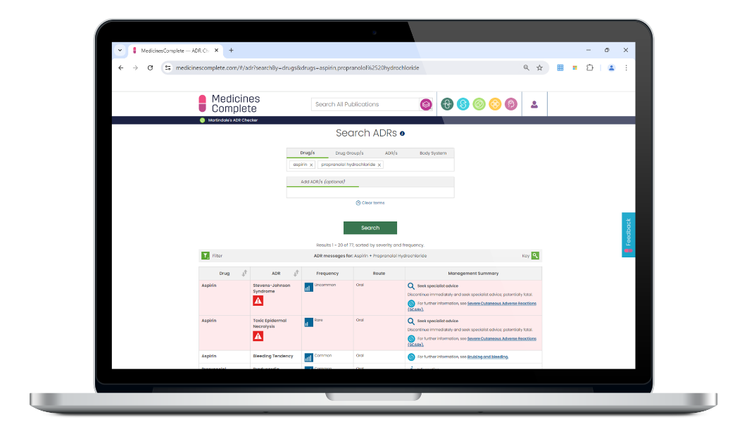 Martindale ADR Checker laptop