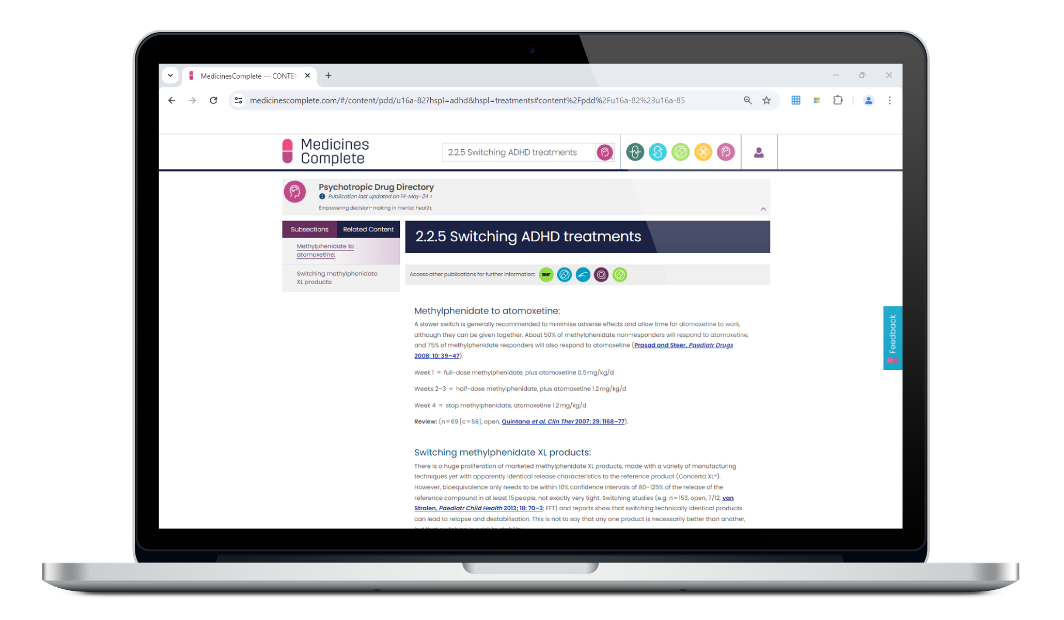 MedicinesComplete ADHD treatments laptop