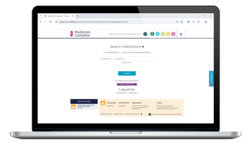 Stockleys interactions checker laptop