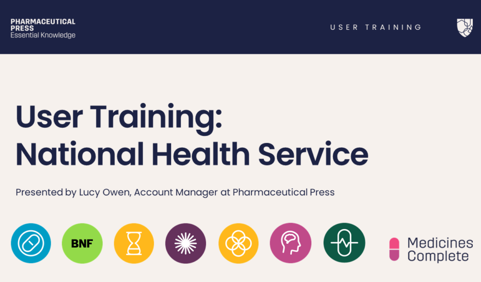 NHS user training presentation cover