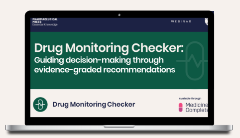 Drug Monitoring Checker on laptop