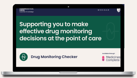 Drug Monitoring Checker on laptop