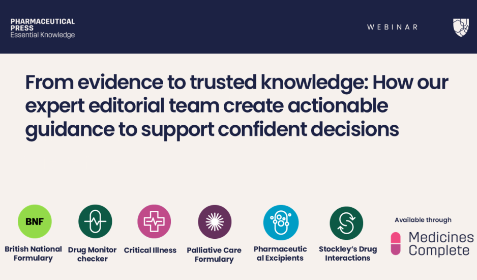 From evidence to trusted knowledge: how our expert editorial team create guidance