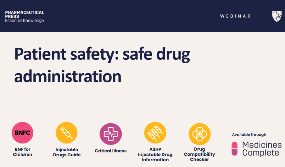 safe drug administration webinar