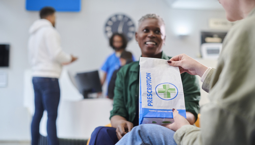 gp discussing patient's prescription medicine