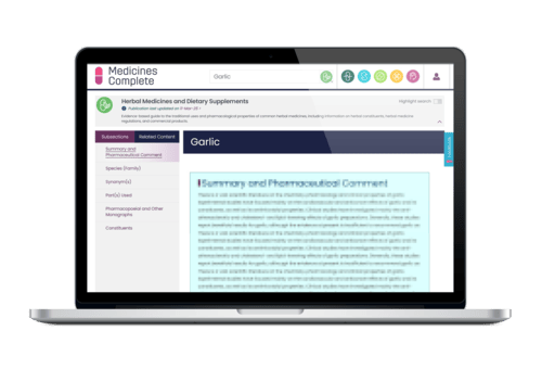 Herbal Medicines and Dietary Supplements homepage