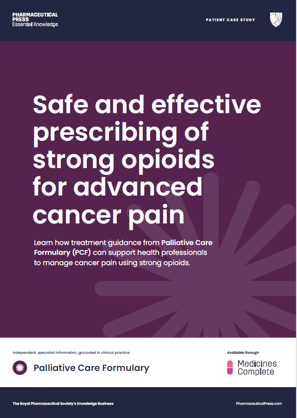Safe and effective prescribing of strong opioids