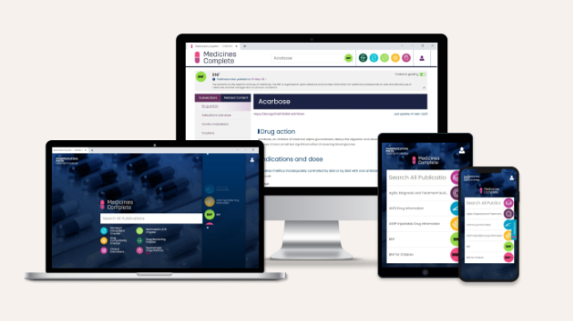 MedicinesComplete on laptop and tablet and other devices